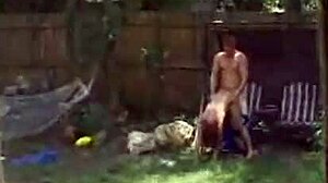 neighbors get frisky on the balcony: their action is captured by a hidden camera