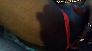 X black guy skinny rubs his dick in and out his envelope pussy