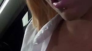 Public parking lot, handjob and blowjob combo