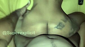 Big black cock fucks a tattooed woman hard. Only superexplicit video