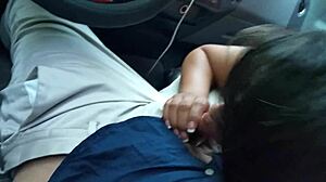 A sloppy blowjob in a car is for a cheating wife