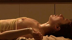 Sensual oil massage and cum in HD video with amateur Japanese wife