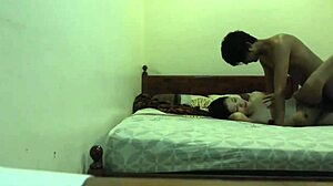 A Nepalese wife in hotel room sex