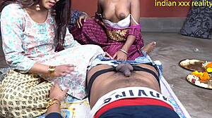 A steamy threesome with Indian girls go naughty