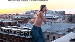 Public kisses from sensual Russian babe Sofy B