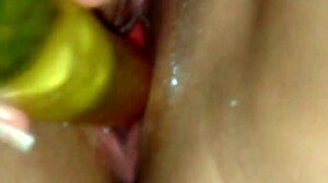 Does my girlfriend try her first dildo for intense pleasure?