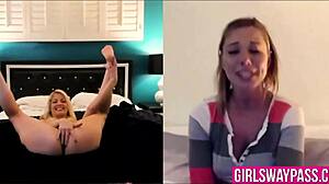 Big Juicy Tits Aidra Fox Teases Pussy on Webcam for Lesbian Babe