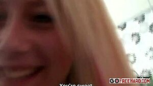 czech amateur blonde fucks her boyfriend outdoors with assfucking and blowjob before taking facial cumshot in homemade high definition video