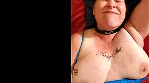 Watch busty brunette get machine fucked and huge facial