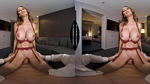 mckenzie lee relaxes her fan with a blowjob in hotel lingerie