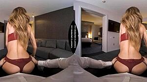 mckenzie lee relaxes her fan with a blowjob in hotel lingerie