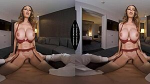 mckenzie lee relaxes her fan with a blowjob in hotel lingerie