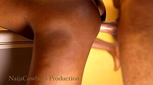 NAIJA COWBOY FUCKS ANAL AND PUSSY OF A NIGERIAN PORN QUEEN!!