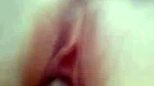 submissive red lipstick deep throat blow job