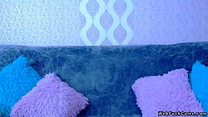 Busty blonde's wild anal fisting on webcam