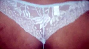 fucking a passive guy in lingerie, so hot!