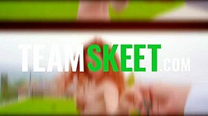 i saw this stunning busty milf take off her yellow swimsuit and get pounded by big dick in every position