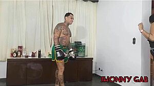 Nicoly Mattos is fucking her student right there in the boxing class, amateurs love it