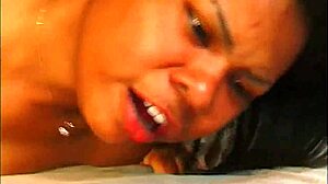 Ebony Babe Fucked Hard With Thick Cock, Enjoying Cumshot And Facial.
