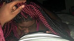 Bbw gives sloppy deepthroat to fat cock