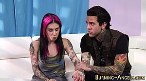 I can’t stop riding this busty tattooed slut’s wild moves.