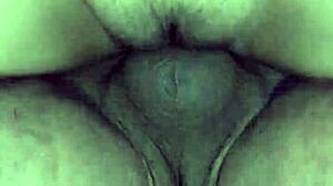 close up view of doggystyle position with bent over