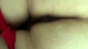 homemade scene with blonde wife receiving creampie in intimate moment