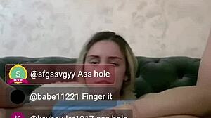 European beauty masturbates on webcam! 😍