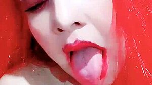 Chica Leche is carefully practicing her licking skills in this Argentinian video. Watch closely now.