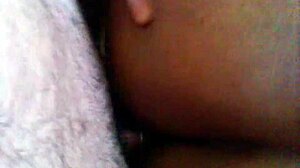 Ebony mulata performs oral and anal in POV scene