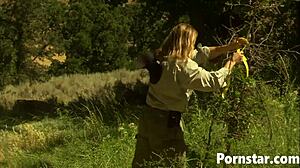 Outdoor Scene with Cassie Courtland and Evan Stone