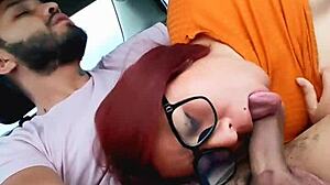 Latina Taxi Girl Sucks Cock for Foot Massage