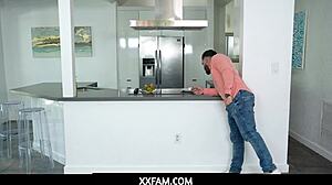 I am making moves on my stepaunt Carmela Clutch, fucking her pussy and sucking her tits.