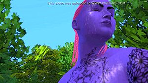 Avatar Sex Animation with Neytiri in 3D Outdoor Nature Scene