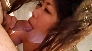 Japanese Girl Gives Intense Blowjob