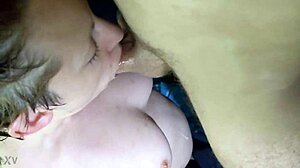 Intense deepthroat blowjob with big cock.