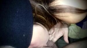 Beautiful woman gives blowjob and handjob to her brother-in-law trucker.