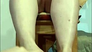 Big titted mistress POV edging footjob!