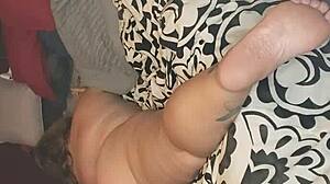 She says, 'Watch me gap my pussy with this pink dildo.'