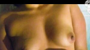 trying grape-flavored oral on shaved pussy with natural tits and masturbation