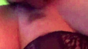 hot blonde in pink stockings enjoys webcam show