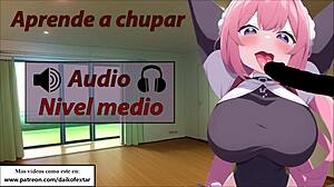 i'm giving joi cei tutorial for blowjobs. european shemale teacher dominating slave with cum