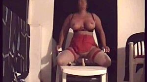 Mature Woman Finds Pleasure With Toys On Terrace