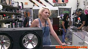 Mouthfucked teen 18+ pawnee GETS DOGGYSTYLED in hidden voyeur clip