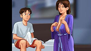 Saw her masturbate and helped her cum in summertimesaga 2