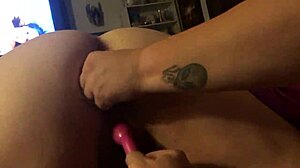sexy wife uses vibrator for orgasm