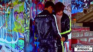 Luke Geer Pounds That Twink Outdoors!