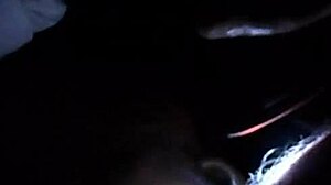 Ebony girl sucks cock and licks ass