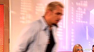 That blonde moaned loud with cock deep in her tight asshole