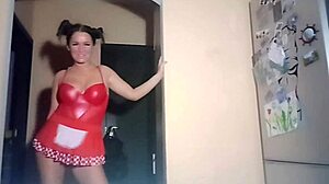 Slave Gets Strap-On Fucked After Licking